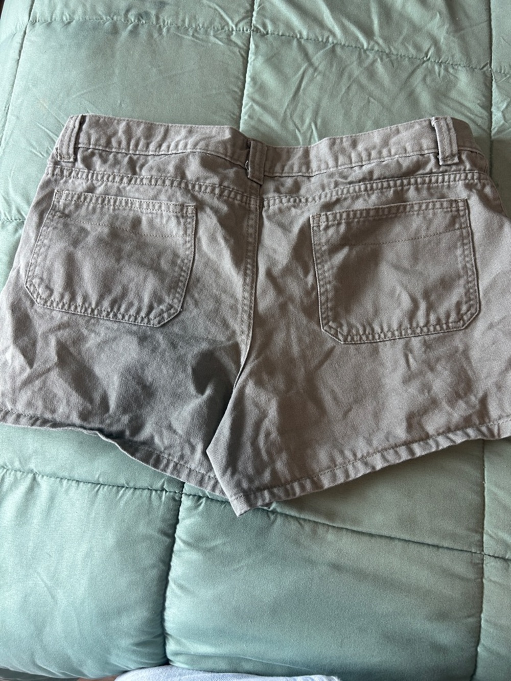 Vintage y2k Low Rise Olive Green Shorts - Picture 2 of 3